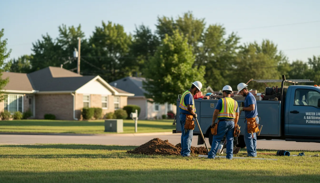 Residential water line and bathroom plumbing service in Clearville, PA